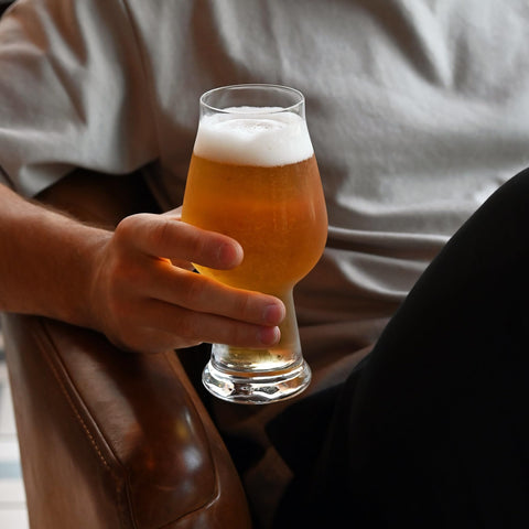 Elegant stem and balanced silhouette of Birrateque IPA glass feels comfortable to hold