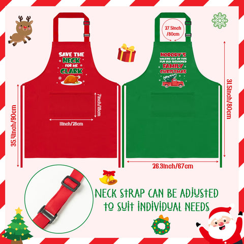Luiqs Vens adjustable neck aprons with pockets, fits all sizes during cooking.