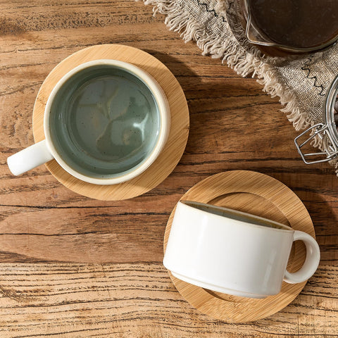 LUKA espresso cups with saucers designed for everyday café-style rituals.