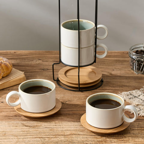 LUKA white-green interior porcelain adds fresh kitchen decor.