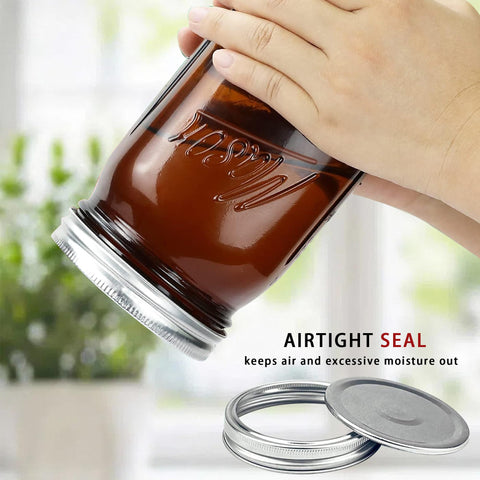 Lukfuu airtight lid jar shows secure sealing for freshness.