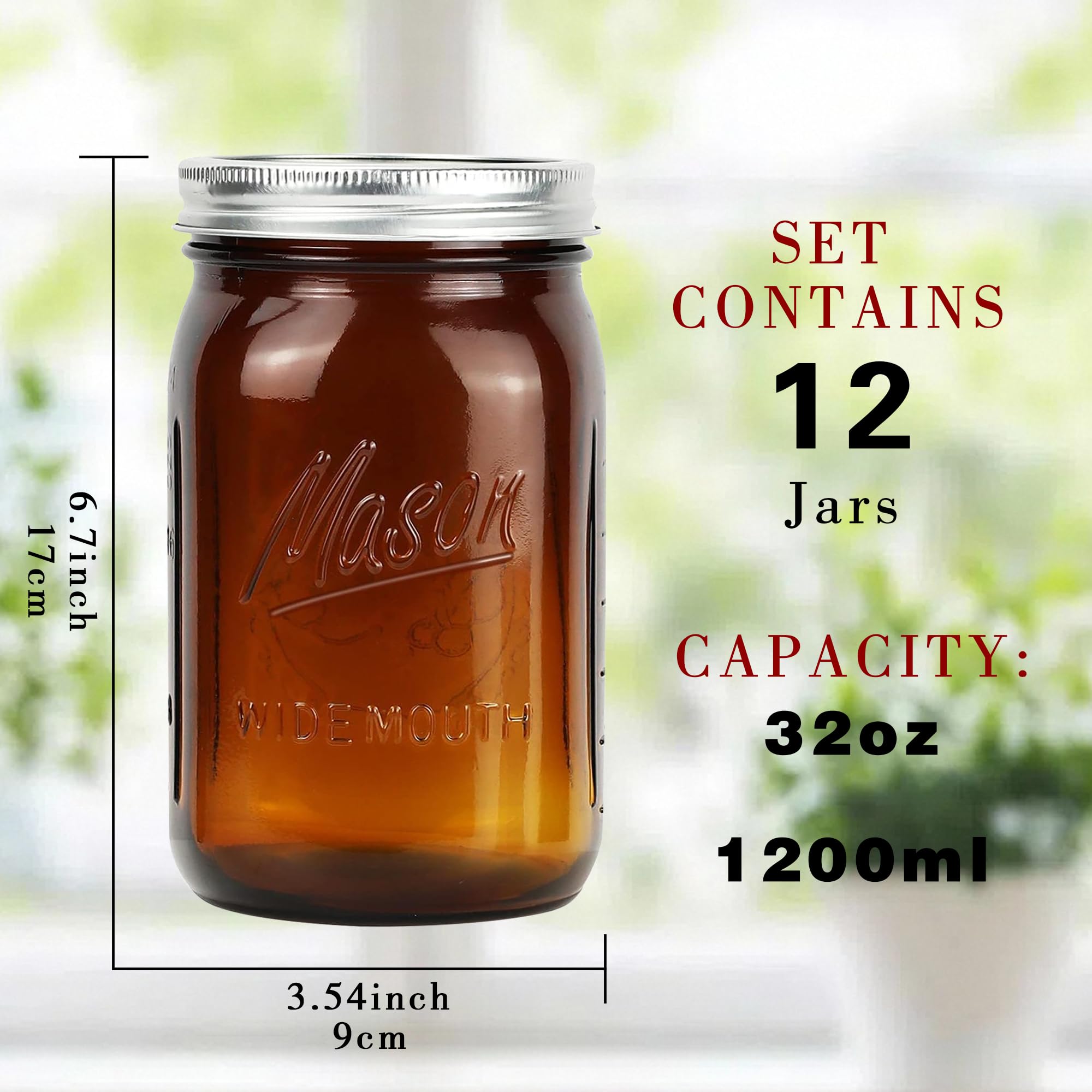 Lukfuu amber glass jar protects contents from light exposure.
