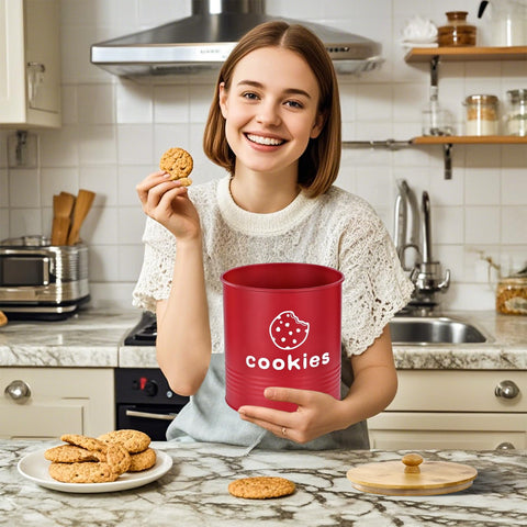 LUKMILEE cookie jar airtight seal detail highlights practical design