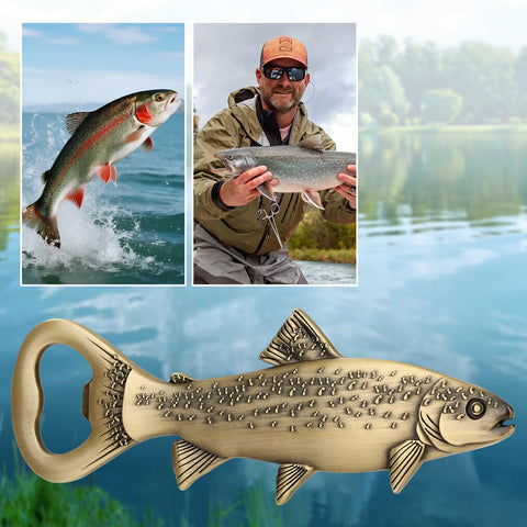 LULLEA trout opener opens beer and soda bottles with ease.