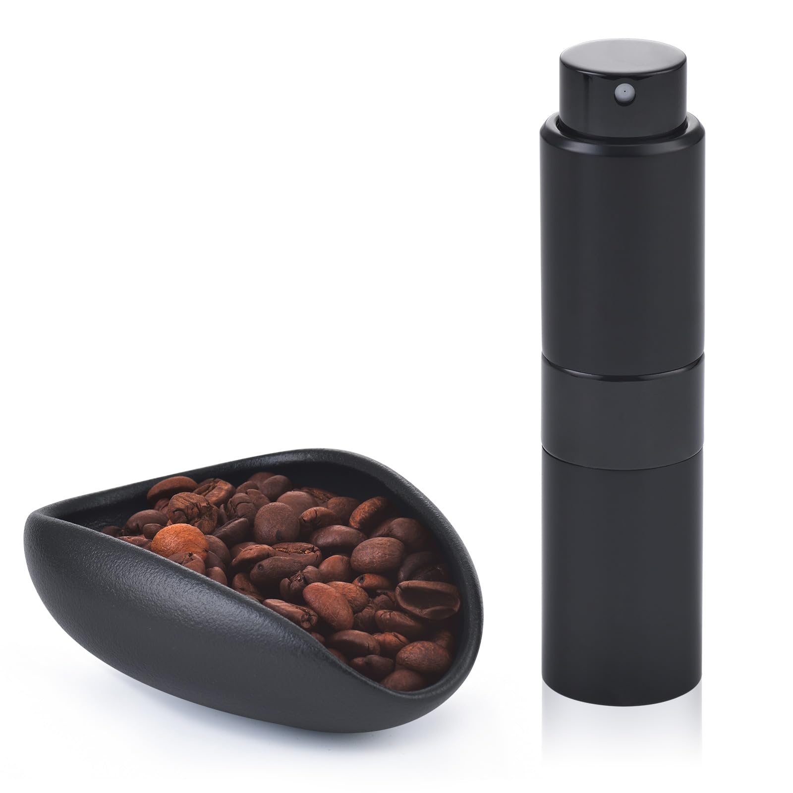 Lulupack coffee bean dosing cup with precise pour and ceramic finish.