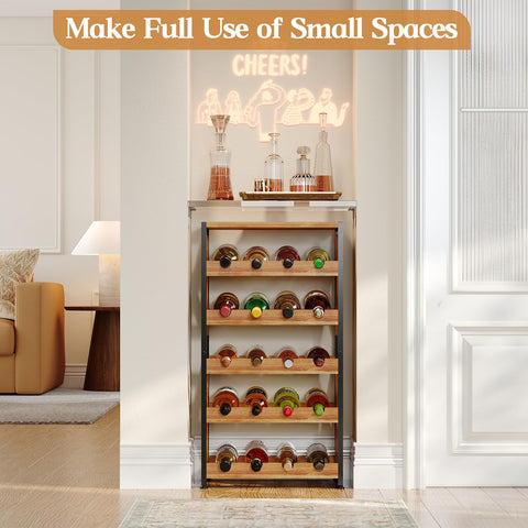 LUMAMU sturdy iron and wood construction with adjustable feet protects floors