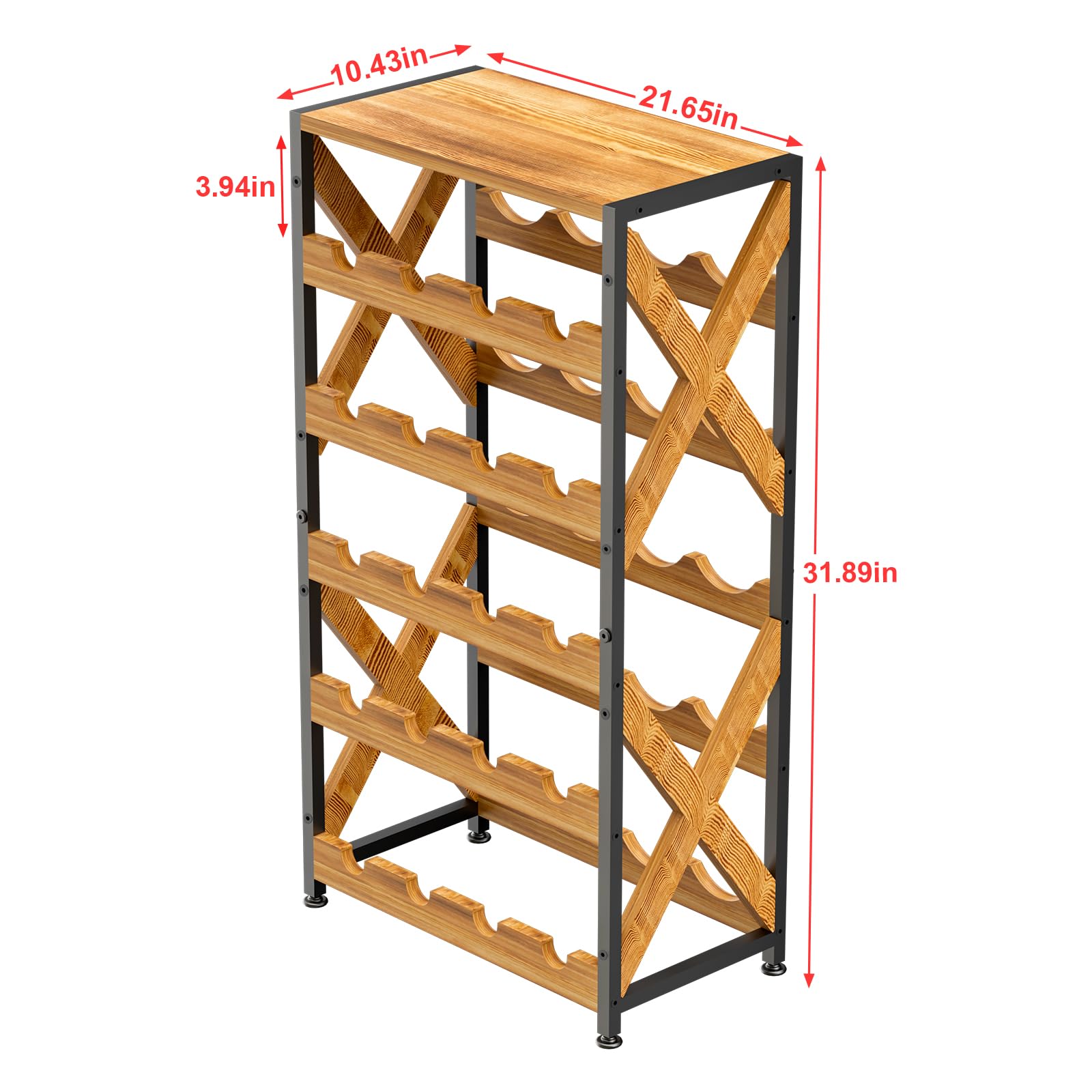 LUMAMU freestanding wine rack suits kitchen, living room, and cellar