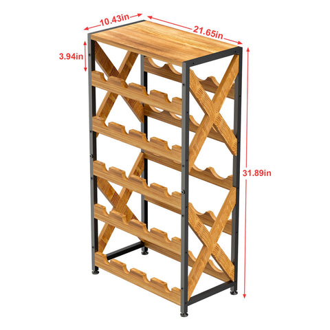 LUMAMU freestanding wine rack suits kitchen, living room, and cellar