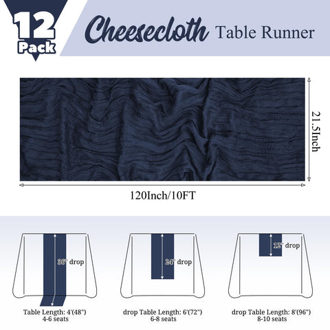 Lumaycens wrinkled texture runner adds romantic charm to table settings.