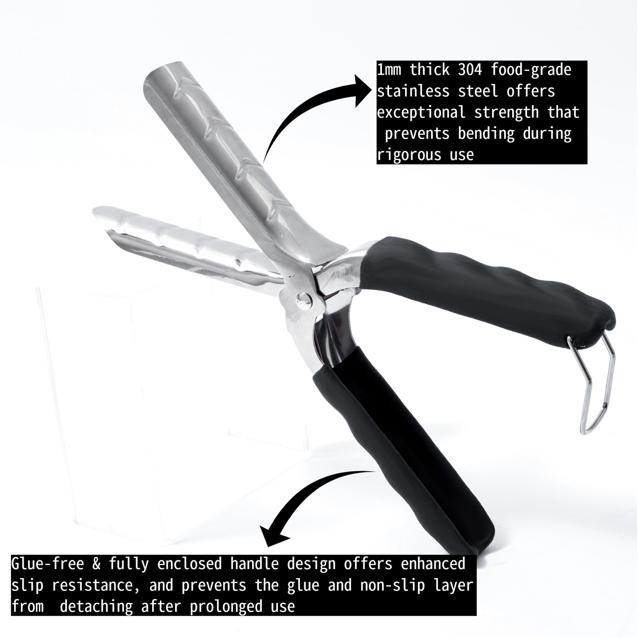 Durable 304 stainless steel construction from Lumitrail for rib prep.