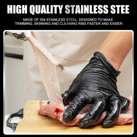 Non-slip Lumitrail grip helps control during membrane removal on ribs.