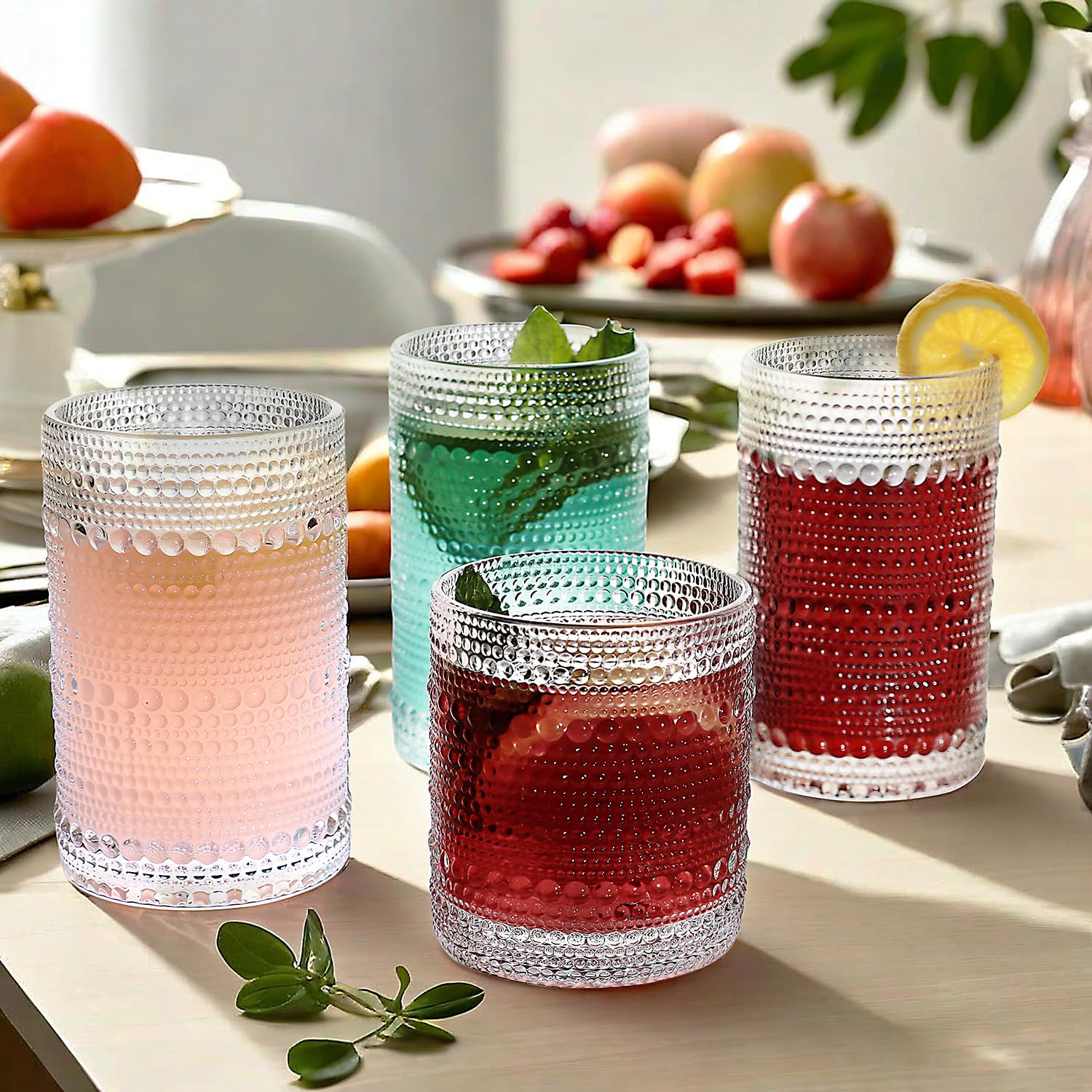 Lumkit hobnail cocktail setup for stylish serving during gatherings