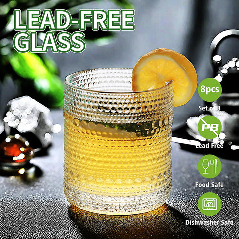 Lumkit Vintage Hobnail 12oz highball glass ideal for cocktails and juices