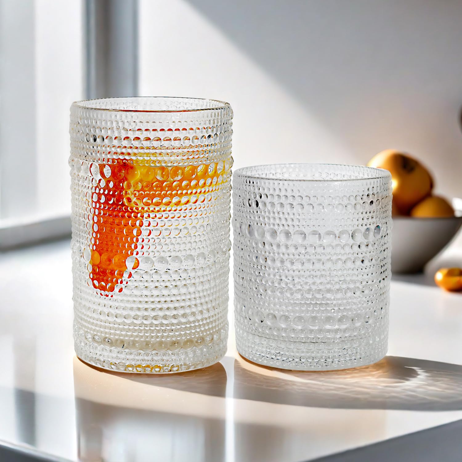 Lumkit Vintage Hobnail wedding toast glasses add charm to celebrations