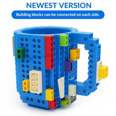 Lumsburry Build-on Brick Mug color blocks showcase fun, changing visuals.
