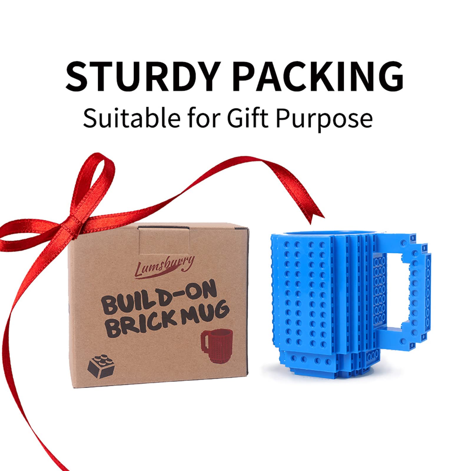 Lumsburry Build-on Brick Mug family-friendly use at home or office.