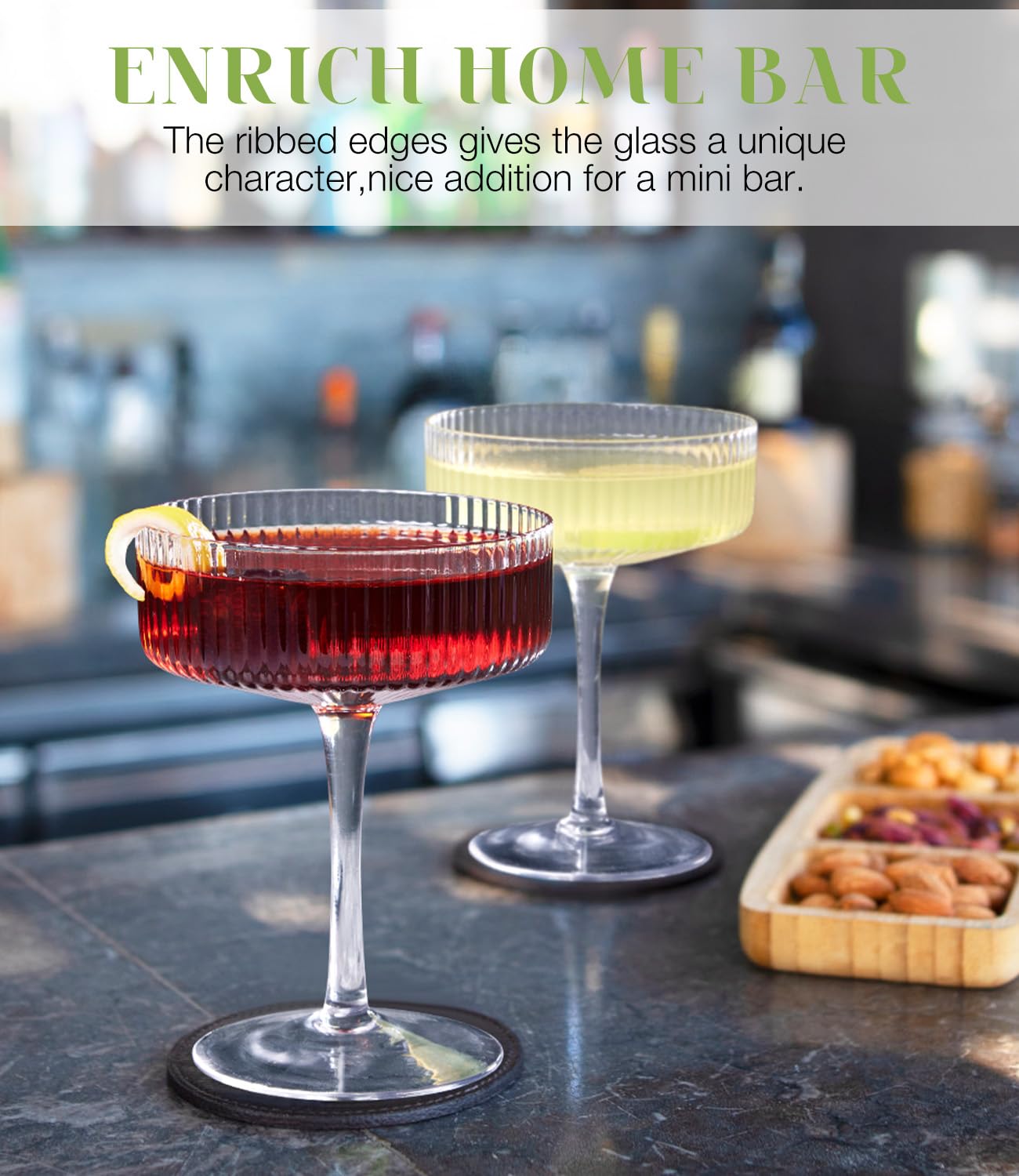 Luna Manta espresso martini glass ready for after-dinner recipes