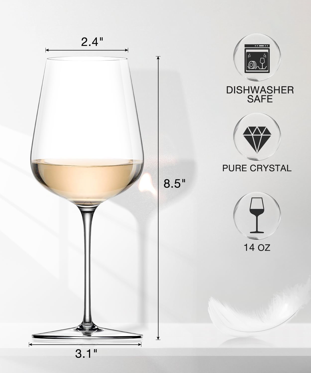 LUNA & MANTHA gift box ready wine glasses ideal for celebrations.
