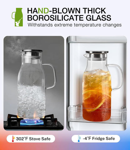 Luna Manta heat and cold resistant glass for hot or cold beverages.