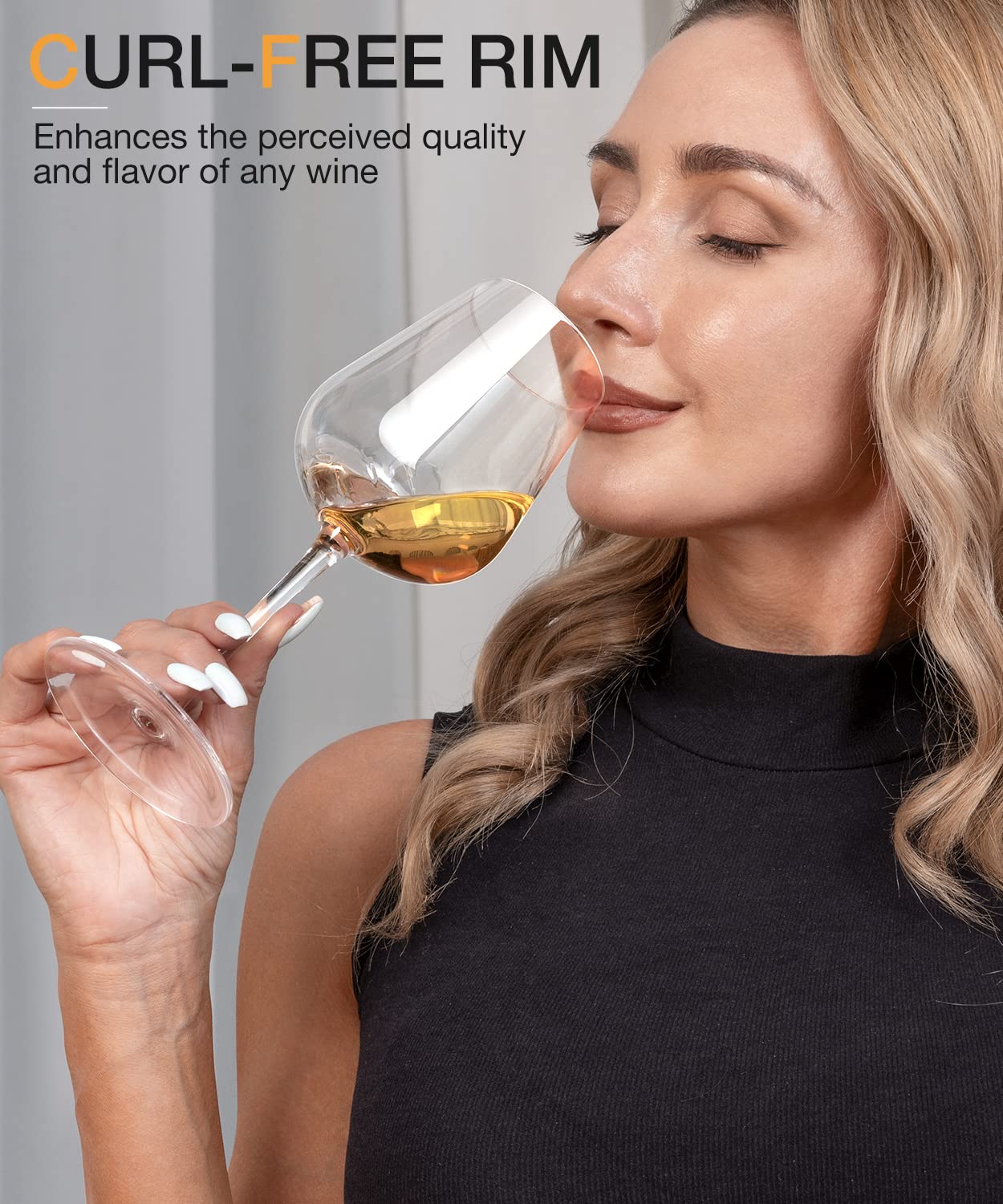 LUNA & MANTHA stemmed wine glass with delicate design for tasting experiences.