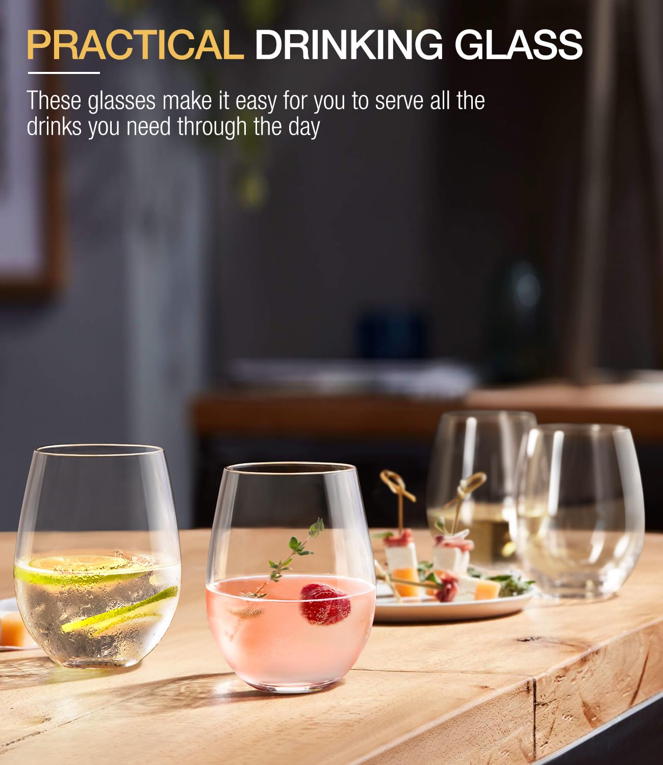 Luna & Mantha gift-box wine glass set for weddings and parties