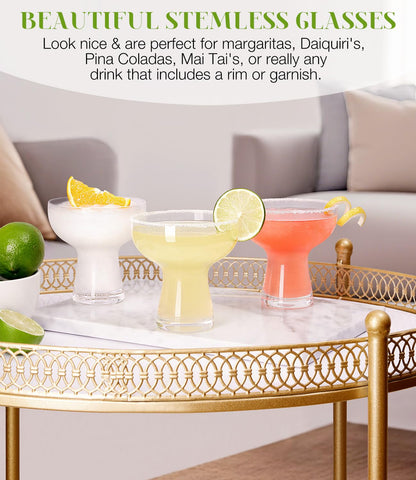 Luna & Mantha versatile glass suitable for margaritas and frozen drinks