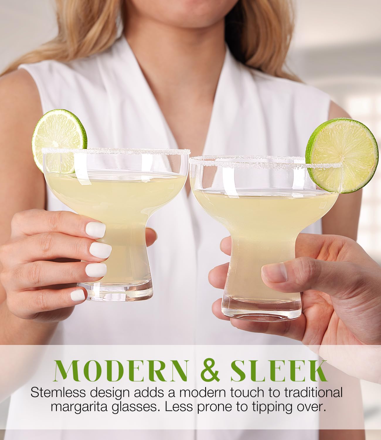 Luna & Mantha modern stemless design for stylish hosting
