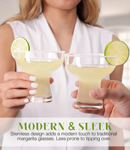Luna & Mantha modern stemless design for stylish hosting
