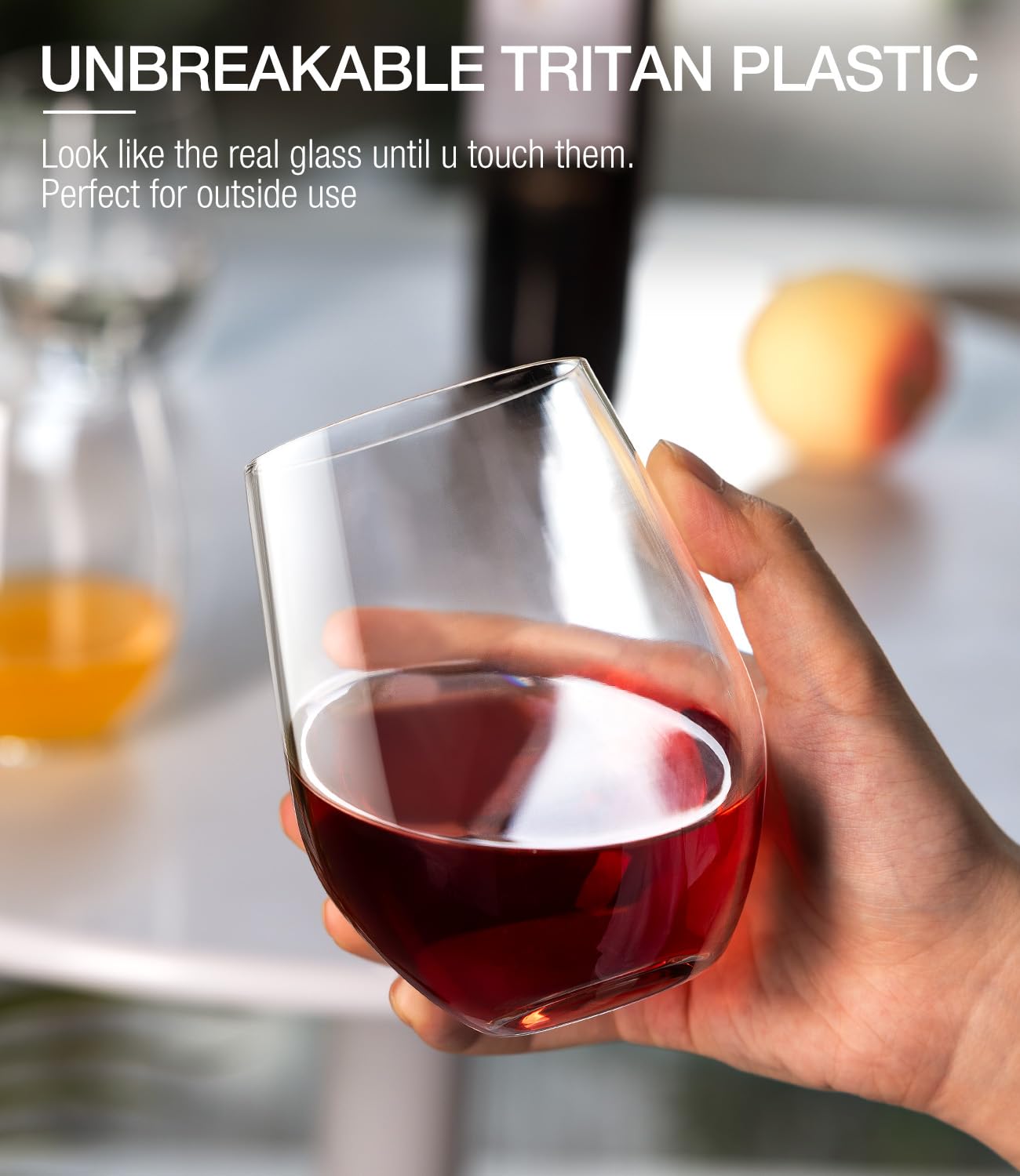 Luna & Mantha poolside six-pack wine glasses for patio parties