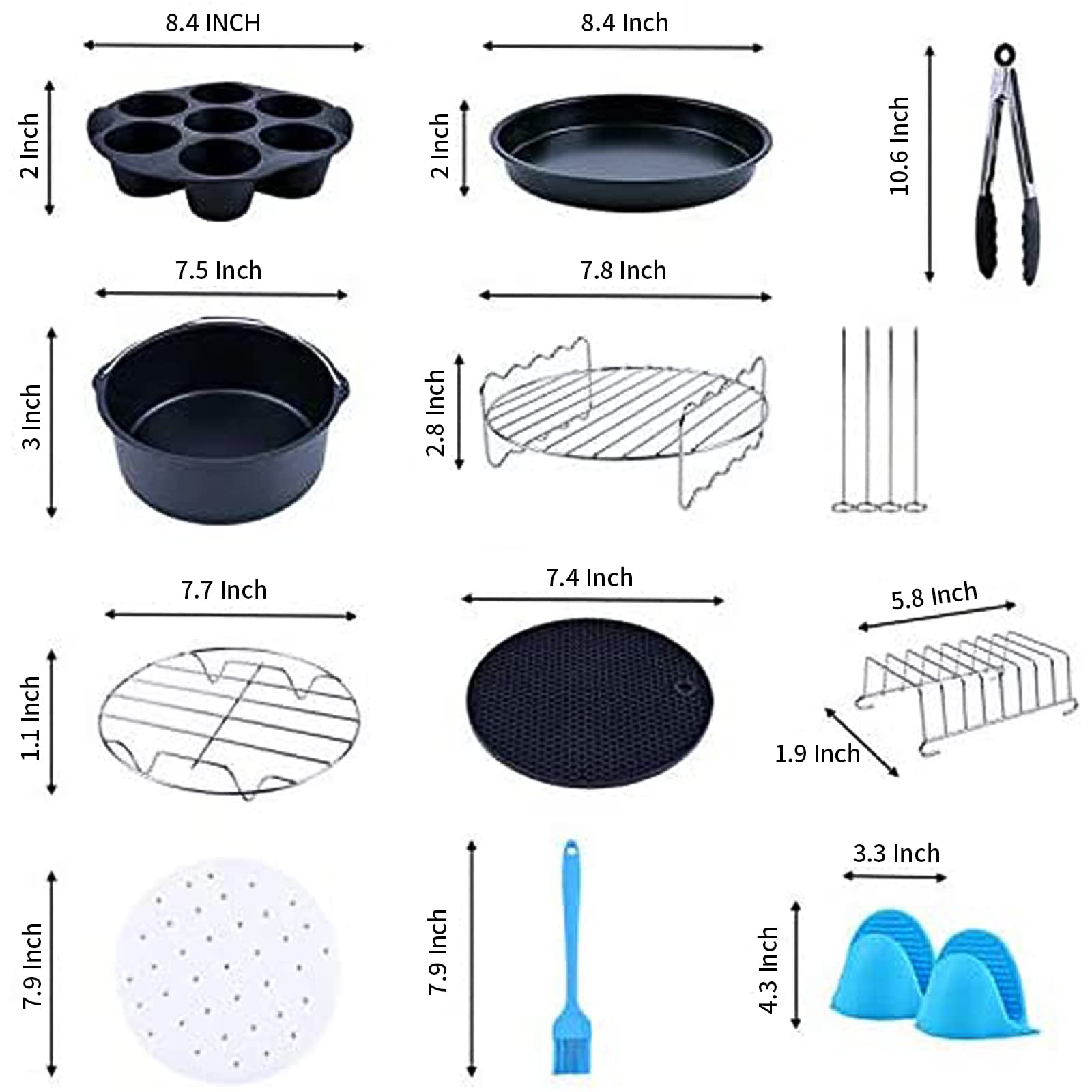 Lunaicorn metal holder for air fryer keeps pans stable and organized.