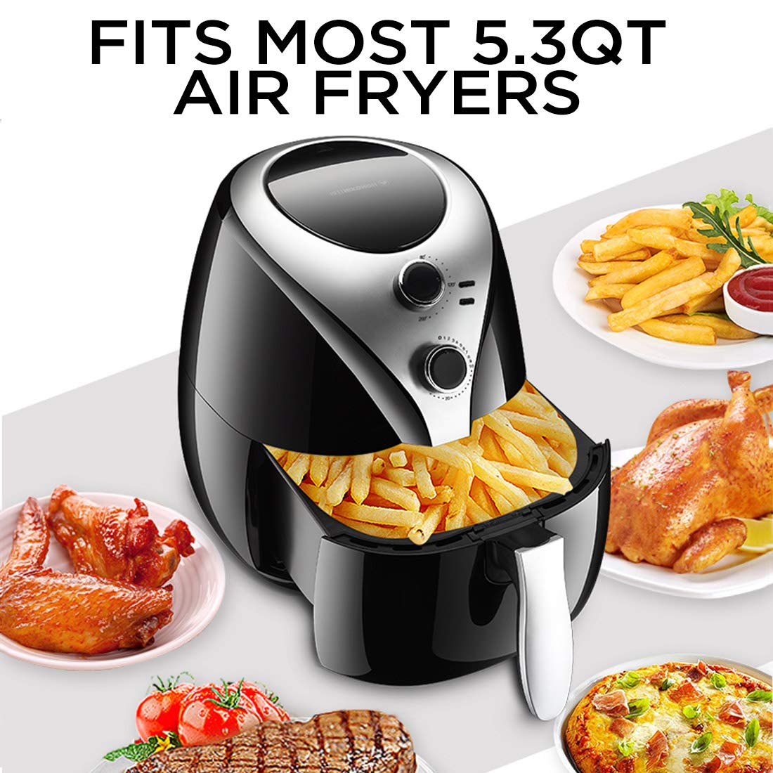 Lunaicorn skewer rack for air fryer enables easy grilling and kebabs.