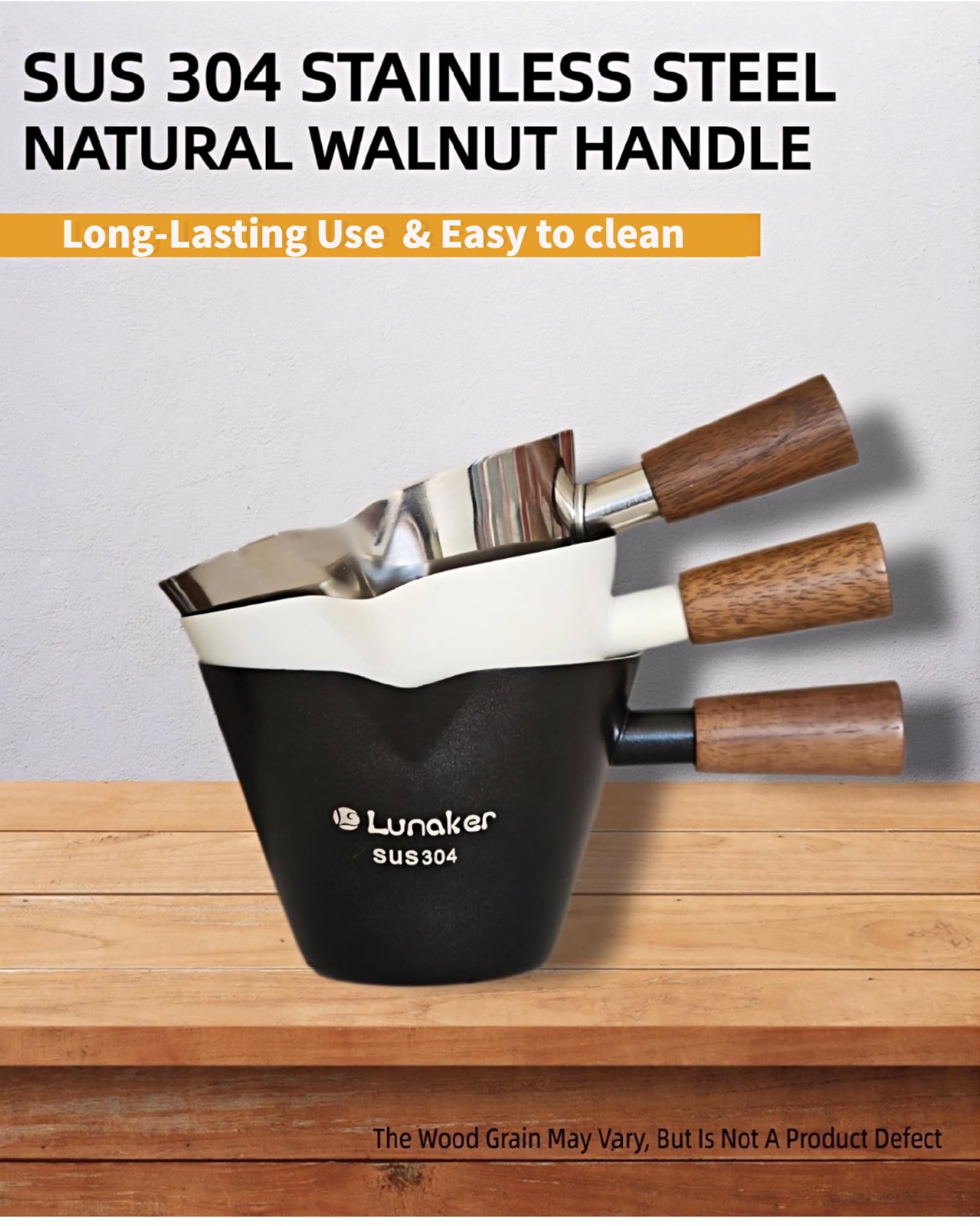 Lunaker 120ml capacity ideal for a standard double espresso.