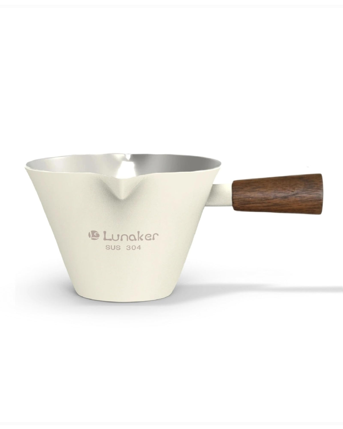 Lunaker espresso cup 4oz shot with stainless steel body for precise double shots.