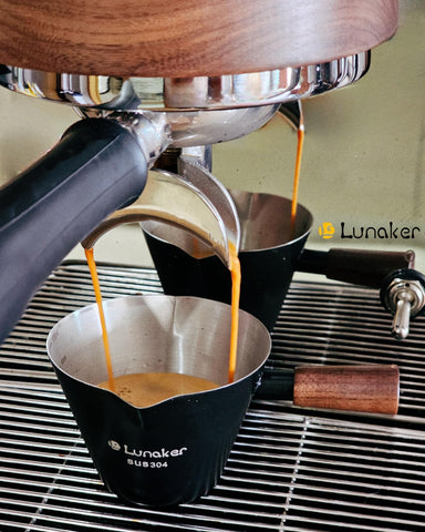 Easy-clean Lunaker espresso cup with durable finish for quick maintenance.