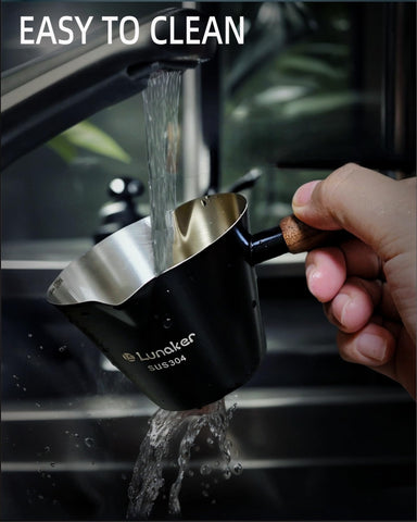 Stainless steel body with walnut handle by Lunaker.
