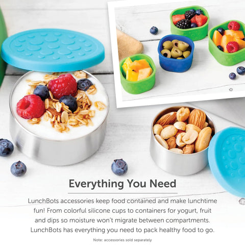 LunchBots easy-clean surface simplifies washing after meals.