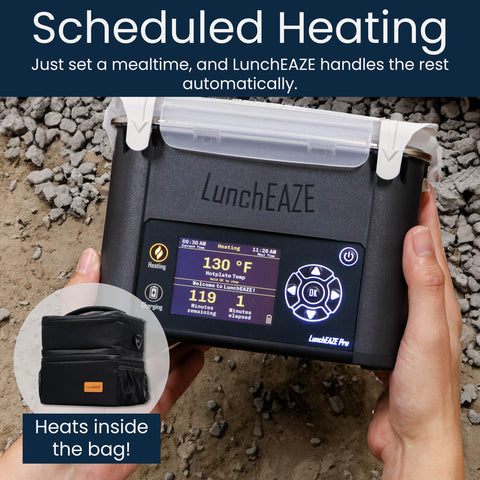 LunchEAZE Pro color themes and messages personalize the device.