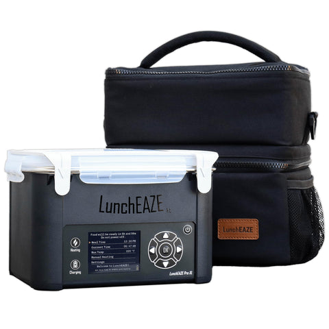 LunchEAZE XL cordless lunchbox powered by a 14,000 mAh battery for hot meals on the go