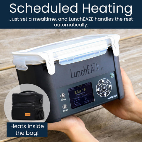 LunchEAZE XL sealed stainless-steel container ensures secure reheating