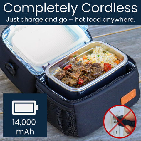 LunchEAZE XL temperature display shows precise heat planning for meals