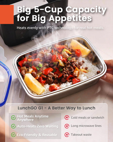LunchGO G1 316 stainless steel liner for safer meals
