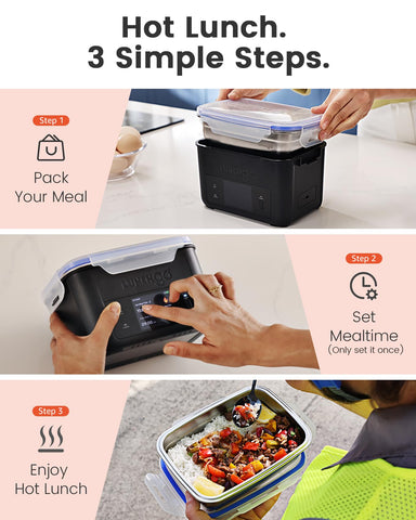 LunchGO G1 2.8-inch touchscreen for easy heating