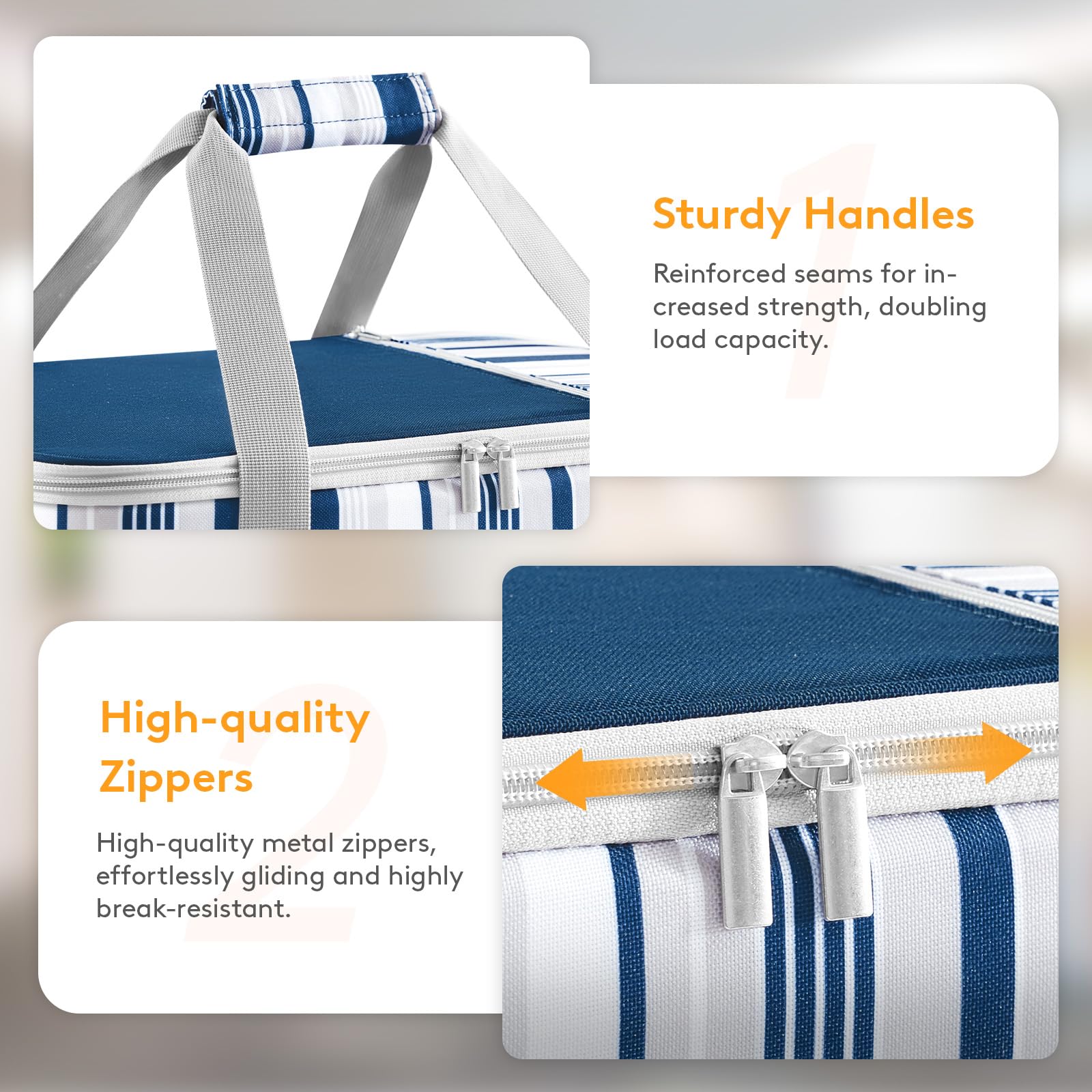 LUNCIA exterior pocket for utensils and napkins during events.