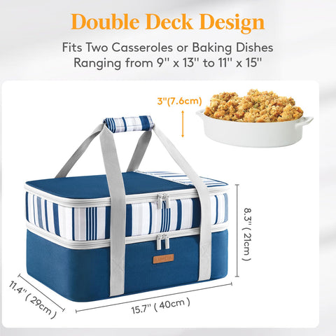 LUNCIA blue interior with foil lining and foam for temperature control.