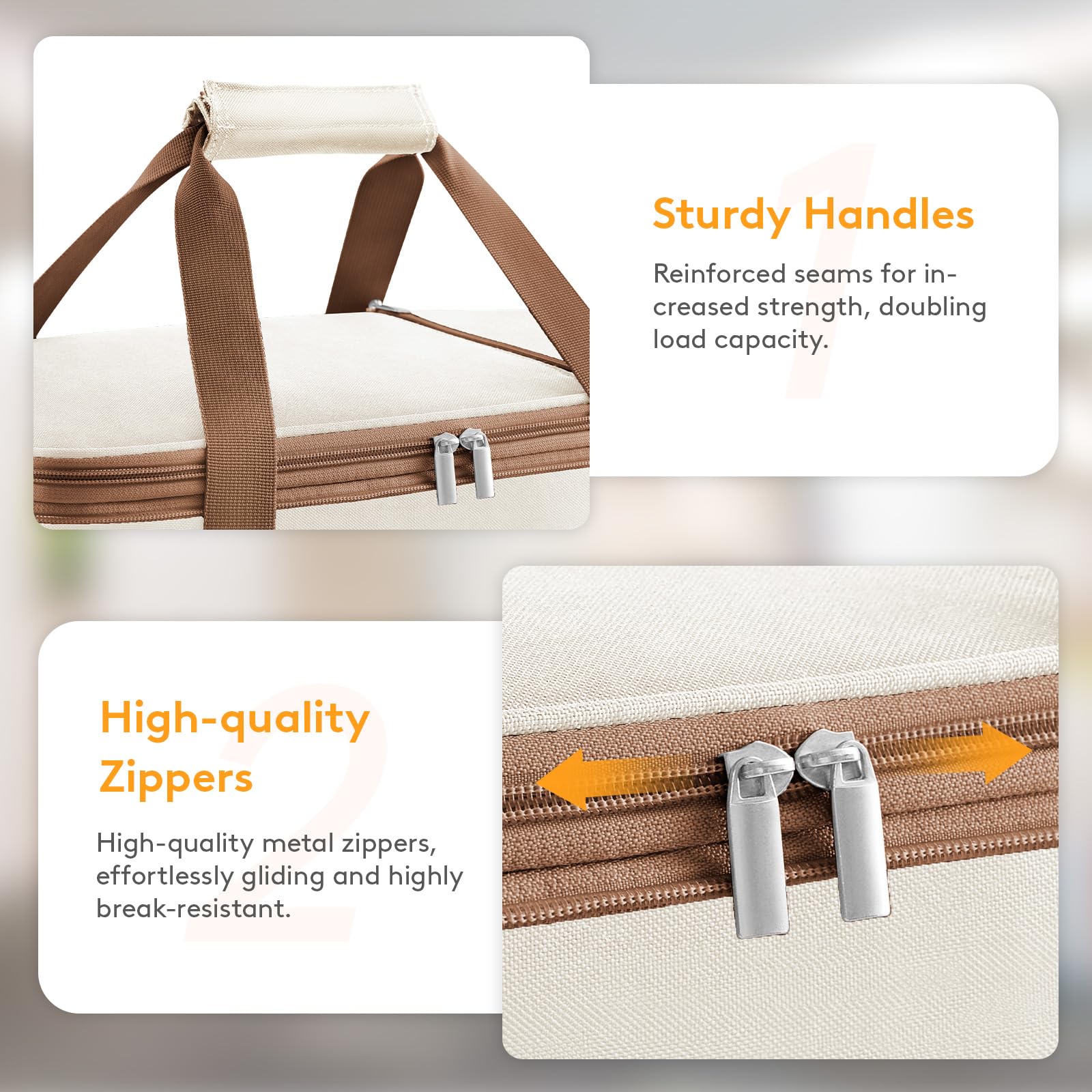 LUNCIA durable 600D oxford fabric resists dirt and weather for outdoor use.