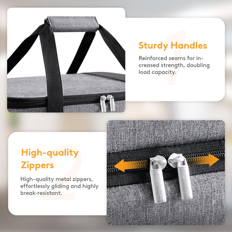 LUNCIA exterior zipper pocket stores utensils and napkins for quick access.