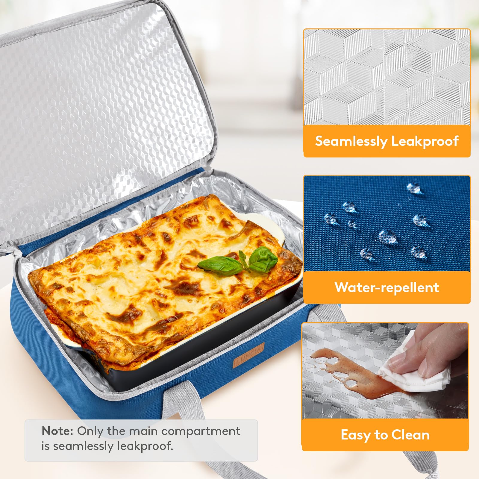 LUNCIA Lifewit insulated carrier exterior 600D fabric resists water and dirt.
