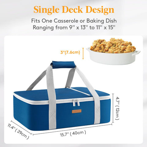 LUNCIA Lifewit insulated carrier open top for easy loading and unloading.