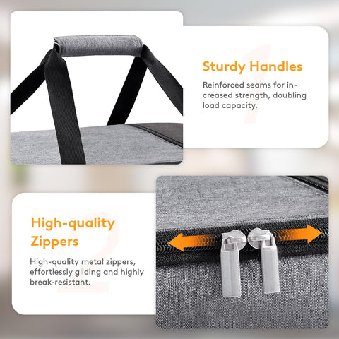 LUNCIA wide opening zipper makes loading and unloading meals simple.