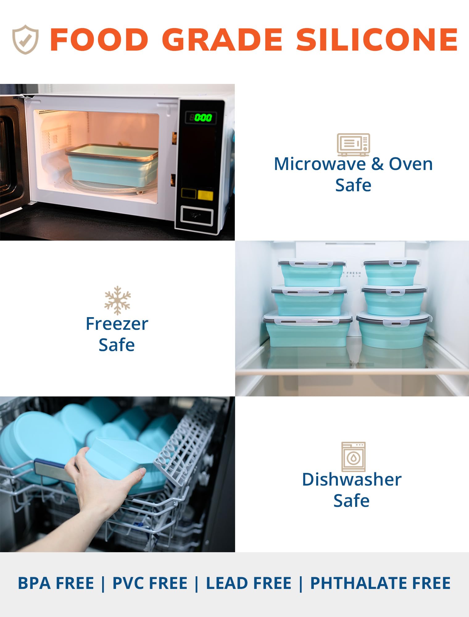 Lunememo round and rectangle food storage for leftovers.